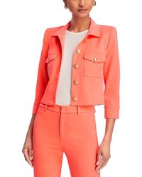 L'Agence - Kumi Button Front Crop Jacket - Lyst
