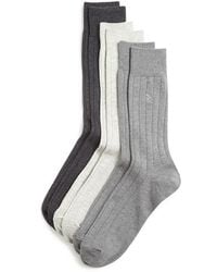 Polo Ralph Lauren - Solid Ribbed Dress Socks, Pack Of 3 - Lyst