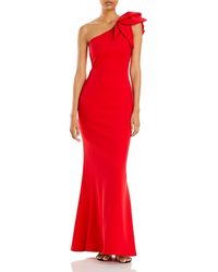 Aqua - One-Shoulder Scuba Gown - Lyst