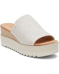 TOMS - Diana Mule Platform Wedge Sandals - Lyst