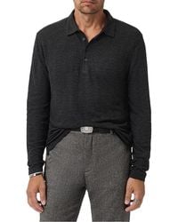 John Varvatos - Jalen Jacquard Long Sleeve Polo Shirt - Lyst