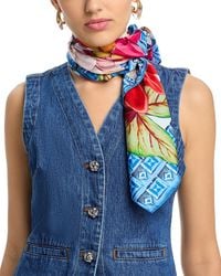 Echo - Tropical Floral Silk Square Scarf - Lyst