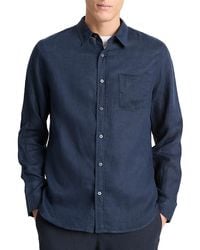 Vince - Solid Linen Button Down Shirt - Lyst