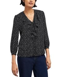 Hobbs - May Ruffle Front Blouse - Lyst