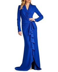 Tadashi Shoji - Markum Long-sleeve Flounce Gown - Lyst