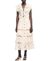 Sandro - Embroidered Crop Top - Lyst