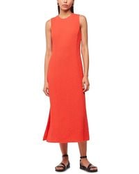 Whistles - Erin Textured Midi Dress - Lyst