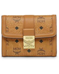 MCM - Tracy Small Visetos Trifold Wallet - Lyst