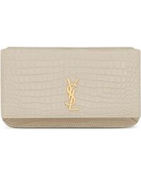 Saint Laurent - Cassandre Phone Holder With Strap - Lyst