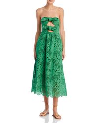 FARM Rio Coconut Tree Richelieu Midi Dress in Green | Lyst