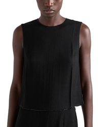 Prada - Sleeveless Triple Silk Chiffon Top - Lyst