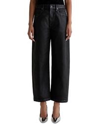 AG Jeans - Hattie High Rise Coated Barrel Jeans - Lyst