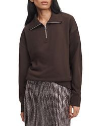 Rag & Bone - The Everyday Terry Cotton Half Zip Sweatshirt - Lyst