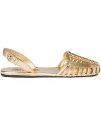 Miu Miu - Huarache Slingback Flats - Lyst