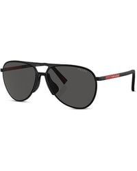 Prada - Aviator Sunglasses, 59Mm - Lyst