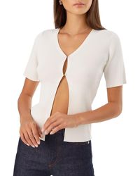 Lamarque - Aurelie Ribbed V Neck Top - Lyst