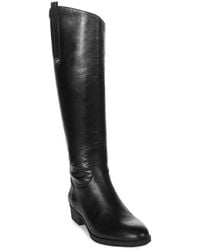 Sam Edelman - Penny Round Toe Leather Low-Heel Riding Boots - Lyst