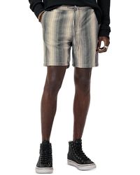 John Varvatos - Stripe Cotton & Hemp Drawstring Shorts - Lyst
