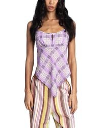 Anna Sui - Plaid Blossom Top Apron - Lyst