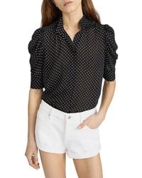 FRAME - The Gillian Silk Top - Lyst