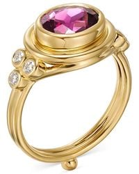Temple St. Clair - 18K Cl Garnet & Diamond Bezel Ring - Lyst