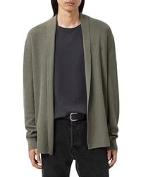 AllSaints - Mode Regular Fit Merino Wool Open Cardigan Sweater - Lyst