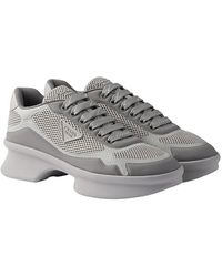 Prada - Re-Nylon And Mesh Fabric Sneakers - Lyst