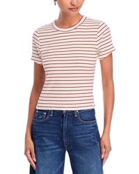 Rag & Bone - Luca Striped Ribbed Baby Tee - Lyst