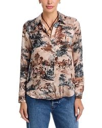 L'Agence - Tyler Silk Blouse - Lyst