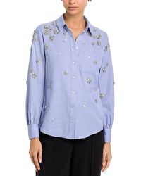 Cinq À Sept - Lola Tumbling Flowers Striped Shirt - Lyst