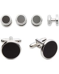 Link Up - Classic Round Stud & Cufflink Set - Lyst