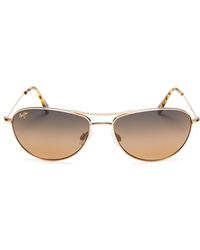 Maui Jim - Baby Beach Polarized Brow Bar Aviator Sunglasses, 56Mm - Lyst