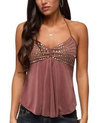 Edikted - Ivana Studded Halter Top - Lyst