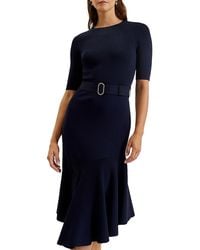 yellow rib knit dress ANDREEVA