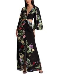 Alice + Olivia - Georgiana Deep V Neck Dress - Lyst