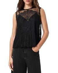 AllSaints - Clara Lace Top - Lyst