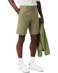 Lacoste - Regular Fit Stretch Cotton Blend Chino Bermuda Shorts - Lyst