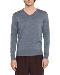 Sandro - Merino Wool V-Neck Sweater - Lyst