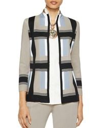 Misook Plaid Plain - Knit Jacket - Multicolour