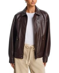 PAIGE - Ashland Faux Leather Bomber Jacket - Lyst