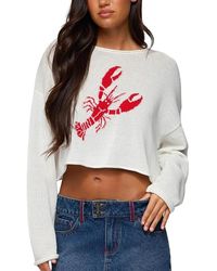 Edikted - Lobster Babe Oversized Knit Top - Lyst
