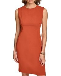 Donna Karan - Jewel Neck Sleeveless Dress - Lyst
