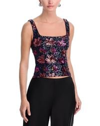 Aqua - Sequin Flower Top - Lyst
