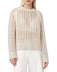 AllSaints - Suniva Open Stitch Sweater - Lyst