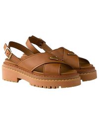 Prada - Leather Sandals - Lyst