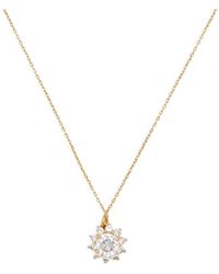 Kate Spade - Sunny Cubic Zirconia Halo Pendant Necklace In Gold Tone - Lyst