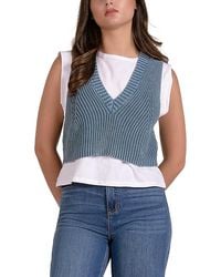 Elan - Layered Sleeveless Sweater - Lyst