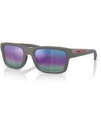 Prada - Sport Linea Rossa Ps Rectangular Sunglasses, 54Mm - Lyst