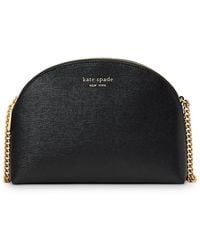 Kate Spade - Morgan Saffiano Leather Double Zip Dome Crossbody - Lyst