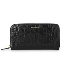 Whistles - Croc Embossed Leather Long Wallet - Lyst